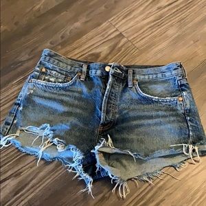 AGOLDE Parker Cutoff High Waisted Shorts